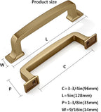 khtumeware Cabinet Hardware Pack Cabinet Handles Champagne Bronze Pulls Warm Brass Drawer Pulls 20 x 3-3/4 Inch
