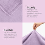Utopia Bedding Fleece Blanket Throw Size Lilac 300GSM Luxury Anti-Static Fuzzy Soft Microfiber Blanket for Couch, Sofa and Bed (60x50 Inch)