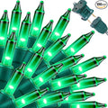 LAMPHOME Super-Bright Extendable Green Christmas Lights Decoration 150Lights 31.9ft UL Certified Mini Bulb String Lights Set for Outdoor Christmas Tree Garden Holiday Party Patio Wedding Garland Decor