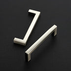 Ravinte 30 Pack Solid 3-1/2 Inch Center to Center Slim Square Bar Drawer Handles - Brushed Nickel Drawer Pulls - Kitchen Cabinet Hardware