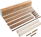 Mellow Naturalista Grand - 12 Inch Solid Wood Platform Bed with Wooden Slats - No Box Spring Needed - Queen (Natural Pine)