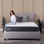 Lucid 10 Inch Memory Foam Mattress - Medium Feel - Infused with Refreshing Bamboo Charcoal and Cooling Gel - Bed in a Box - Temperature Regulating - Pressure Relief - Breathable - King Size