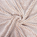 Exclusivo Mezcla Fleece Bed Blanket King Size, Super Soft and Warm Blankets for Couch, Sofa and Bed Waffle Textured, Cozy, Fuzzy and Lightweight (Mixed Camel, 90x104 Inches)
