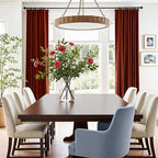 Lazzzy Velvet Blackout Curtains Thermal Insulated Room Window Drapes Super Soft Luxury Curtains for Living Room Bedroom Rod Pocket 2 Panels, Rust Red, 52" W x 90" L