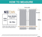 NICETOWN Blackout Curtain Panels Grommet - All Season Eyelet Top Blackout Draperies for Bedroom/Living Room/Glass Door, Navy Blue, 1 Pair of 52 x 45 inches