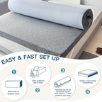 Airensky 4 Inch Memory Foam Mattress Topper, Cooling Gel Infused High Density Cal King (72"x84") Topper with Removable Washable Cover, Bed Topper for Pressure Relief Back Pain, CertiPUR-US Certified