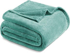 Exclusivo Mezcla Fleece Blanket King Size for Bed, Super Soft and Warm, All Season Use, Cozy, Plush, Lightweight, 90x104 Inches, Celadon