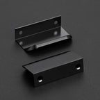 Ravinte Hardware 8 Pack Black Cabinet Handles, 3 Inch (76mm) Finger Edge Pulls, 2 Inch Hole Center, Finger Pulls for Cabinets