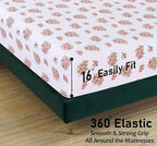 RUVANTI Flannel Sheets King Size - 100% Cotton Brushed King Size Sheets Set - Deep Pockets 16 Inches Bed Sheets - All Seasons Breathable & Extra Soft - Warm & Cozy, 4 Piece, Bali