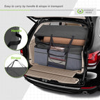 Cuddly Nest Folding Mattress Storage Bag - Heavy Duty Carry Case for Tri-Fold Guest Bed (Fits 4" Queen Mattress,Black)