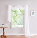 LinenZone White Window Scarf Valance in 216 Inch Size. Use Window Scarves as Canopy Bed or Backdrop Curtains, Curtain Scarf, or Sheer Fabric for Draping. (Amazing 55 x 216, White)
