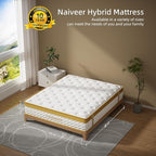 Cooling Gel Memory Foam Hybrid Mattress, 12 Inch Queen Size Mattress in A Box with Pocket Springs for Back Pain & Pressure Relief, Medium Firm Feeling with CertiPUR-US Certified Foam