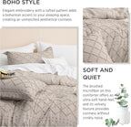 Bedsure California King Comforter Set - Linen Comforter, Boho Tufted Shabby Chic Bedding for Kids, 3 Pieces Vintage Farmhouse Bed Set for All Seasons, Fluffy Soft Bedding with 2 Pillow Shams