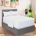 Mellanni Extra Deep Twin XL Sheets - 3 PC Iconic Collection Bedding - Luxury, Ultra Soft, Cooling Bed Sheets - Wrinkle, Fade, Stain Resistant (Twin Extra Long, Pinstripe Gray)