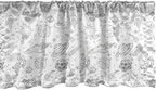 Ambesonne Cartoon Window Valance Pack of 2, Doodle Solar System Astronauts Space Crafts Shooting Stars Science Fiction Theme, Rod Pocket Curtain Valances for Kitchen Bedroom, 54" X 18", White Black