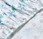 Eddie Bauer - Queen Sheets, Cotton Flannel Bedding Set, Brushed For Extra Softness, Cozy Home Decor (Tossed Snowflake, Queen)