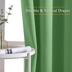 NICETOWN Room Darkening Curtains for Room Divider, Grommet Thermal Curtains Light & Sound Reducing Window Treatments for Sliding Glass Door, W66 x L110, Forest Green, 2 Panels