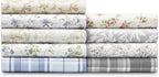 Laura Ashley - Flannel Sheets Full Size, Anti-Pilling & Wrinkle Resistant Cotton, Touchably Soft for All-Season Comfort - Bed Sheets with Matching Pillowcases & Fitted Sheet (Le Fleur Cottage Blue)