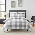 Twin Comforter Set with Sheets - 5-Piece Bedding Collection - 1 Comforter, 1 Fitted Sheet, 1 Flat, 2 Pillowcases - Deep Pocket - Soft & Premium Quality - Ideal for All Seasons, Checkered Box