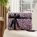 BEDELITE Pink Leopard Print Throw Blanket – Soft & Cozy Cheetah Blanket for Couch, Bed & Sofa, Lightweight Fleece Animal Print Decor, 50"x 60", Pink