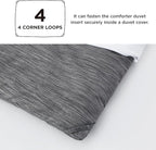 Bedsure Queen Comforter Set - Charcoal Grey Soft Bedding for All Seasons, Cationic Dyed Bed Set, 3 Pieces, 1 Queen Size Comforter (90"x90") and 2 Pillow Shams (20"x26"+2")