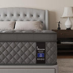 Full Mattress, 12 Inch Hybrid Mattresses Grey, Mattress Medium Firm for Back & Lumbar Support, 100 Night Trial, Individual Pocket Spring for Motion Isolation & Pressure Relief