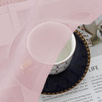 OVZME Blush Pink Sheer Curtains 90 Inches Long 2 Panels - Soft Light Filtering Window Sheer Panels for Living Room/Bedroom, Top Dual Rod Pocket, 1 Pair, Each 42Wx90L Inches