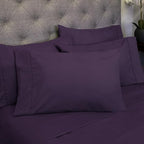 Cal King Size Bed Sheets - 6 Piece 1500 Supreme Collection Fine Brushed Microfiber Deep Pocket California King Sheet Set Bedding - 2 Extra Pillow Cases, Great Value, California King, Purple