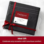 Mellanni Extra Deep Split King Sheets - 5 PC Iconic Collection Bedding - Hotel Luxury, Ultra Soft, Cooling Bed Sheets - Wrinkle, Fade, Stain Resistant (Split King, Black)