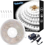 RadiantFlux Led Lights 30 ft for Bedroom, Dimmable LED Strip Lights, 480 LEDs, Super Bright LED Tape Rope Lights for Living Room, Kitchen, Vanity Mirror, Flexible LED Light Strips for Indoor Use