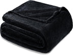 Exclusivo Mezcla Fleece Blanket Twin Size for Bed, Super Soft and Warm, All Season Use, Cozy, Plush, Lightweight, 60x80 Inches Black