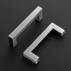 Ravinte 3 Pack Brushed Nickel Kitchen Cabinet Handles 3-1/2 Inch Cabinet Pulls Square Kitchen Hardware for Cabinet Drawer Pulls Drawer Handles Come with Screwdriver