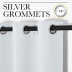 NICETOWN Curtains & Drapes for Door Tapestry, Sound Noise Canceling Room Darkening Replacement Makeshift Curtains for Bathroom Pantry Bedroom Closet (Cloud Grey, 1 Panel, 5ft Wide x 11ft Long)