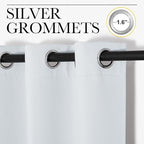 NICETOWN Curtains & Drapes for Door Tapestry, Sound Noise Canceling Room Darkening Replacement Makeshift Curtains for Bathroom Pantry Bedroom Closet (Cloud Grey, 1 Panel, 5ft Wide x 10ft Long)