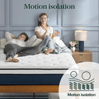 ZINUS 12 Inch Comfort Support Hybrid Mattress [New Version], Full, Fiberglass Free, Medium Plush, Motion Isolation, Certified Safe Foams & Fabric, Mattress in A Box
