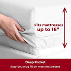 Mellanni Twin XL Sheets Set - 3 PC Iconic Collection Bedding - Hotel Luxury, Extra Soft, Cooling Bed Sheets - Wrinkle, Fade, Stain Resistant (Twin Extra Long, White)