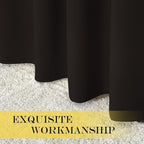 NICETOWN Patio Blackout Curtain Panels - Thermal Insulated Grommet Blackout Drapes Light Blinds Room Darkening Window Treatments for Villa/Cottage (2 Panels, W80 x L95, Toffee Brown)