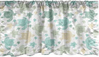 Ambesonne Turtles Window Valance Pack of 2, Illustration of Repeating Motifs of Animal Print in Assorted Tones, Rod Pocket Curtain Valances for Kitchen Bedroom, 54" X 12", Seafoam and Grey Yellow
