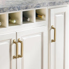 khtumeware 6 Pack 3-3/4Inch Kitchen Cabinet Handles Brushed Brass Cabinet Pulls Brushed Gold Drawer Pulls Kitchen Cabinet Hardware Kitchen Handles for Cabinets Cupboard Handles Drawer Handles