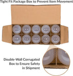 Simba Lighting Small Globe G16.5 Round Bulb 40W E12 Candelabra Base (10 Pack) for Chandelier, Ceiling Fan Light, Decorative Vanity Lights, Wall Sconce, Frosted Glass 120V, 2700K Warm White Dimmable