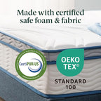 ZINUS 8 Inch Spring Sensation Hybrid Mattress [New Version], Queen, Fiberglass Free, Medium Firmness, Durable Support, Certified Safe Foams & Fabric, Mattress in A Box