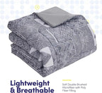 Sweet Home Collection 7 Piece Comforter Set Bag Solid Color All Season Soft Down Alternative Blanket & Luxurious Microfiber Bed Sheets, Tulsa, Full