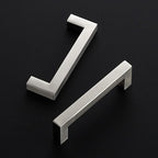 Ravinte 10 Pack 4 Inch Kitchen Square Cabinet Handles Satin Nickel Pulls Brushed Nickel Drawer Pulls Cabinet Hardware Kitchen Handles