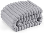 Bedsure GentleSoft Twin XL Blanket for Bed - Cozy Soft Blankets for Women, Cute Large Throws for Girls, Light Grey, 66x90 Inche