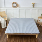 Japanese Floor Mattress Full, Anti-Slip Japanese Futon Foldable Tatami Mat for Guests, Grey