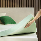 ZINUS 4 Inch Green Tea Memory Foam Mattress Topper, Smaller, More Convenient WonderBox Packaging, Pressure-Relieving Layers, CertiPUR-US Certified, Queen