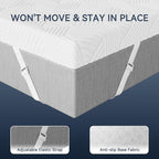 ELEMUSE 4 Inch Gel Memory Foam Mattress Topper Full Size Pressure-Relieving Mattress Topper for Back Pain,Non-Slip Design with Removable & Washable Cover, CertiPUR-US