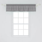 Ambesonne Aztec Window Valance Pack of 2, Pattern of Symmetric Tribal Inspired Streaks and Motifs in Greyscale Tones, Rod Pocket Curtain Valances for Kitchen Bedroom, 54" X 12", Pale Grey and Dimgray