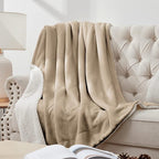 Walensee Sherpa Fleece Blanket (Twin Size 60”x80” Camel) Plush Throw Fuzzy Super Soft Reversible Microfiber Flannel Blankets for Couch, Bed, Sofa Ultra Luxurious Warm and Cozy for All Seasons