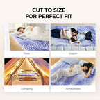 Dreamsmith 2 Inch 7-Zone King Memory Foam Mattress Topper, Cooling Gel Infused Foam Mattress Topper King for Pressure Relief, CertiPUR-US Certified